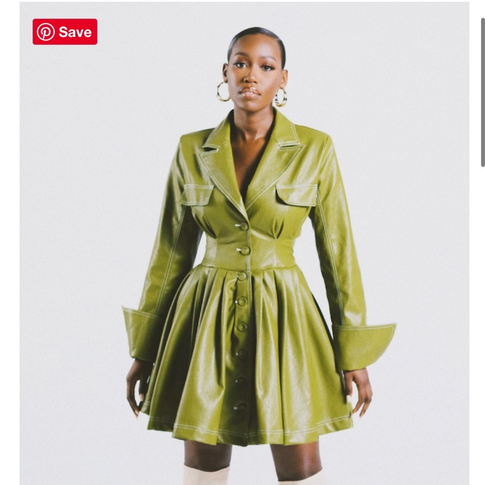 Hanifa Leather Flare Dress